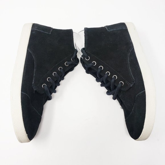 Toms Paseo High Top Black Suede Sneakers Shoes - Picture 3 of 7